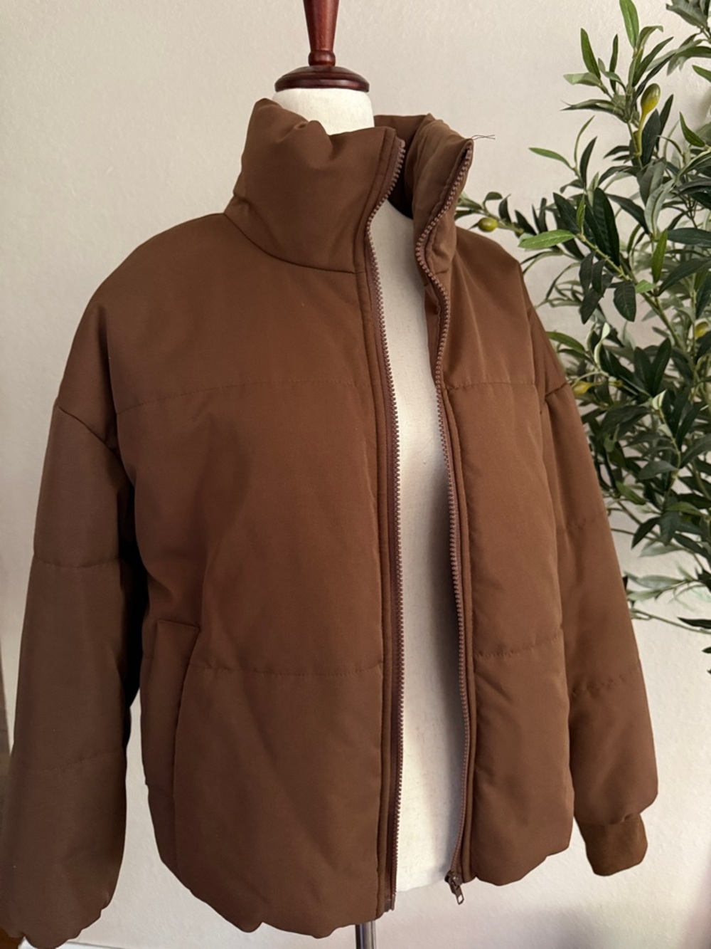 Women’s Brown Puffer Jacket